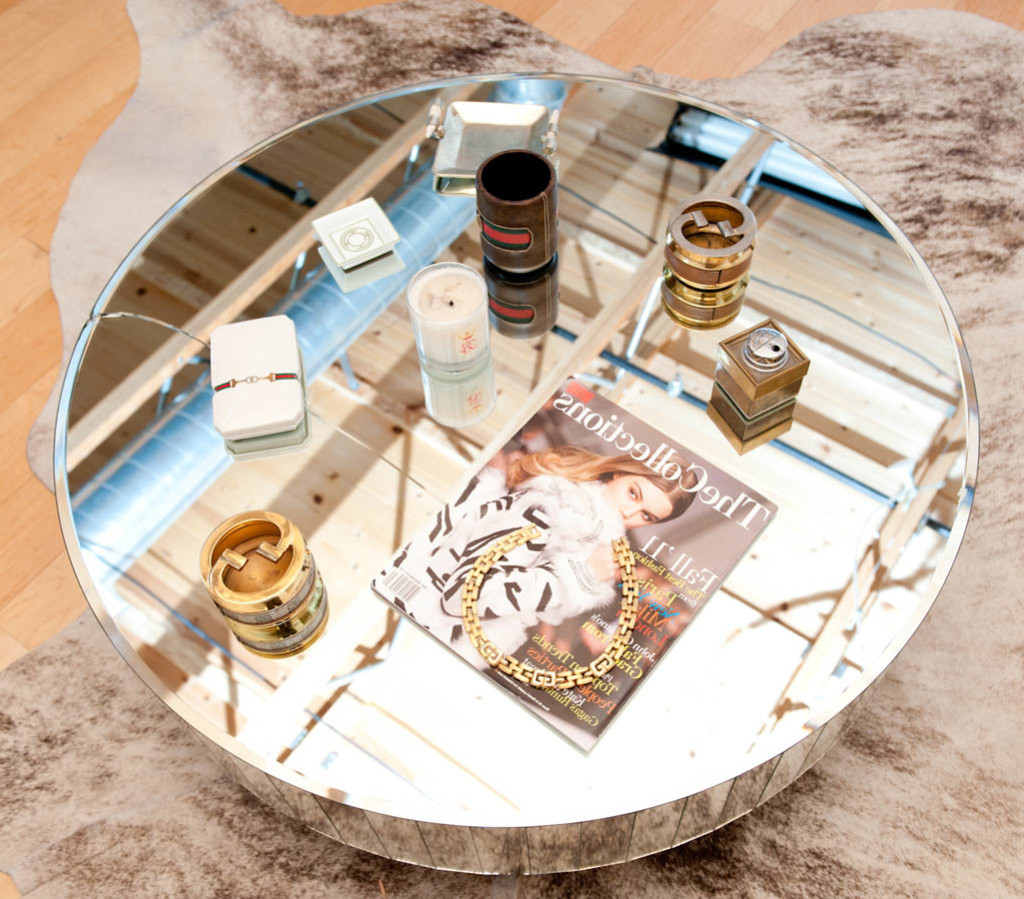 Mirrored Coffee Table Tray Furniture