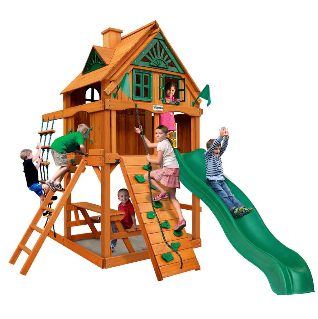 Get Big In Small Backyard With Playset Without Swings